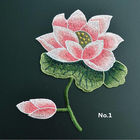 Large Embroidered Flower Patches , Sew On Embroidered Appliques On Lace Fabric