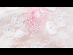 Утеска шнурка вышивки цветка мягкой отделки шнурка Тюль сетки красочная