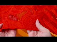 Украсить кружево 100% полиэстер Белая вышивка с люверсами Кружевная отделка