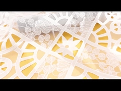 Ткань шнурка расстворимого в воде цветка ткани шнурка французского химическая для платья