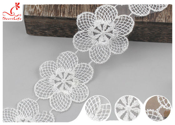 Azo Free Dyeing OEKO - TEX Nylon Lace Trim / Tulle